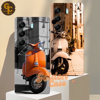 Tecno Camon 40 Camon 40 Pro 4g 柔性矽膠酷 vespa 圖案 tpu 保險槓柔性矽膠外殼