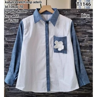 KEMEJA T1146 Combi 襯衫襯衫