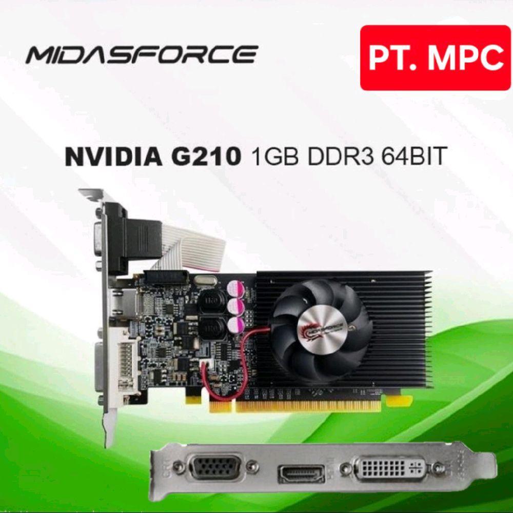 顯卡 Nvidia GeForce G210 1GB DDR3 64Bit Midasforce VGA HDMi 全高