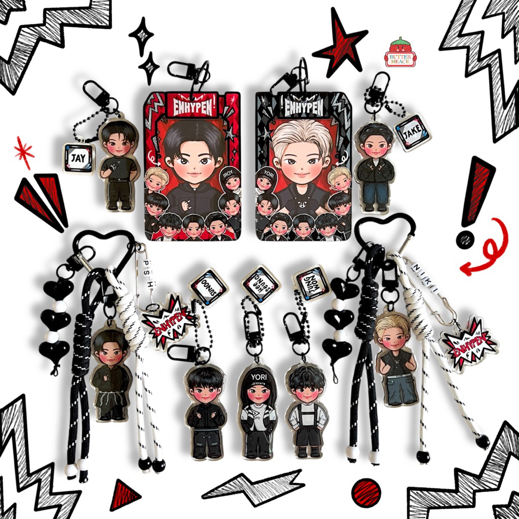 ENHYPEN BAGCHARM 照片卡夾 CAHOL 鑰匙鏈閃光 ENHYPEN FANMERCH