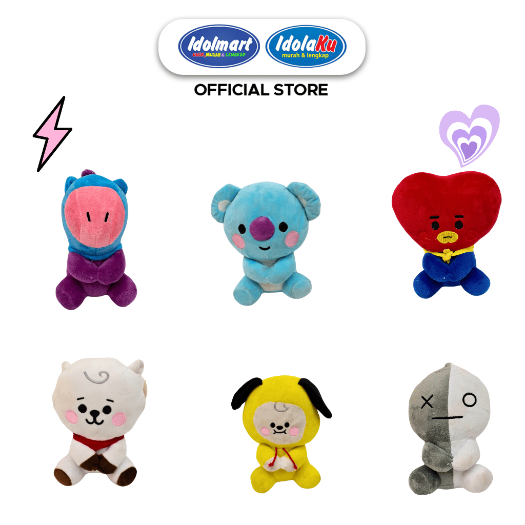 IDOLMART BT21 娃娃完整角色高級柔軟可愛娃娃適合收藏和禮物