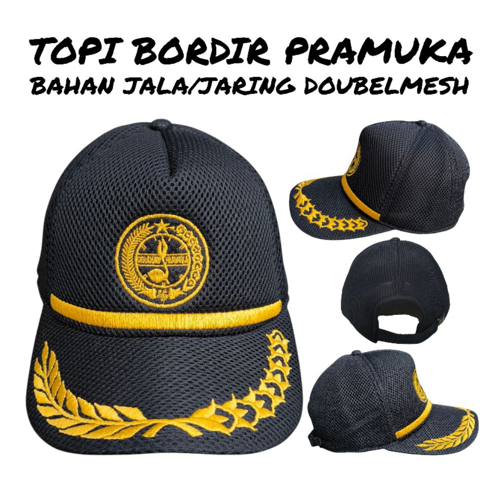 PADI PADI 棉線網/JALA/雙色網材質童軍LOGO刺繡帽子