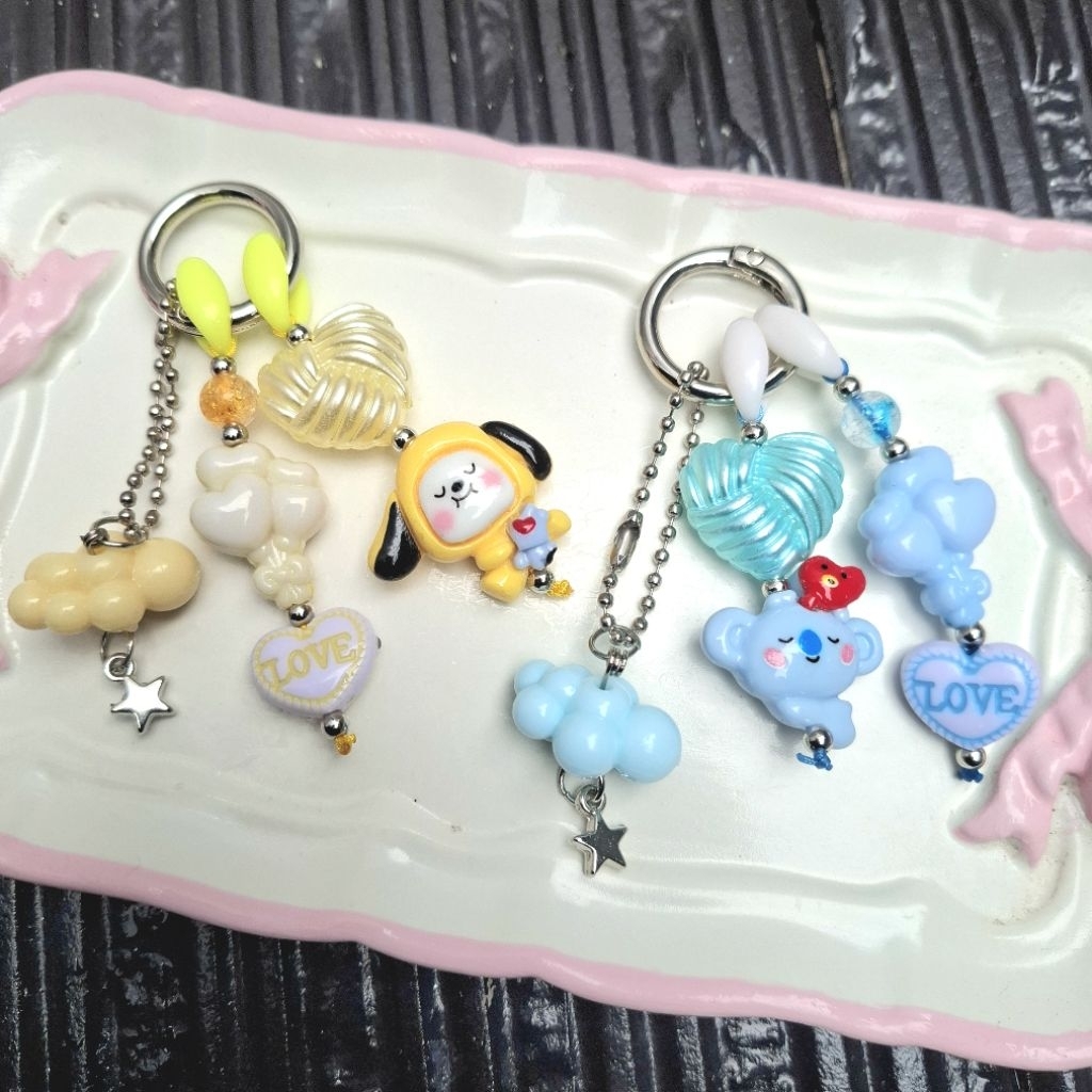 GANTUNGAN Kpop BT21 角色鑰匙扣 BTS 角色包掛飾