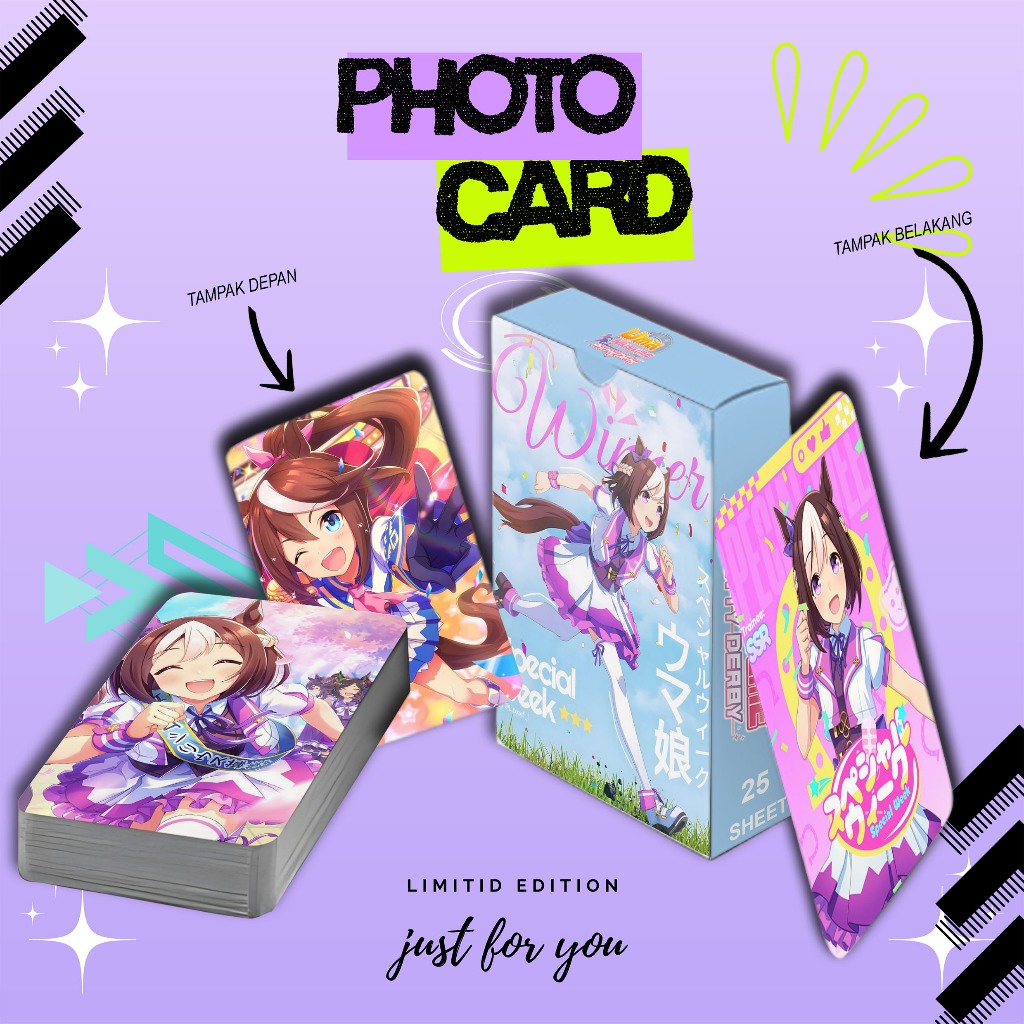 PHOTOCARD SET SPECIAL WEEK umamusume 漂亮德比高級 25 張免費盒