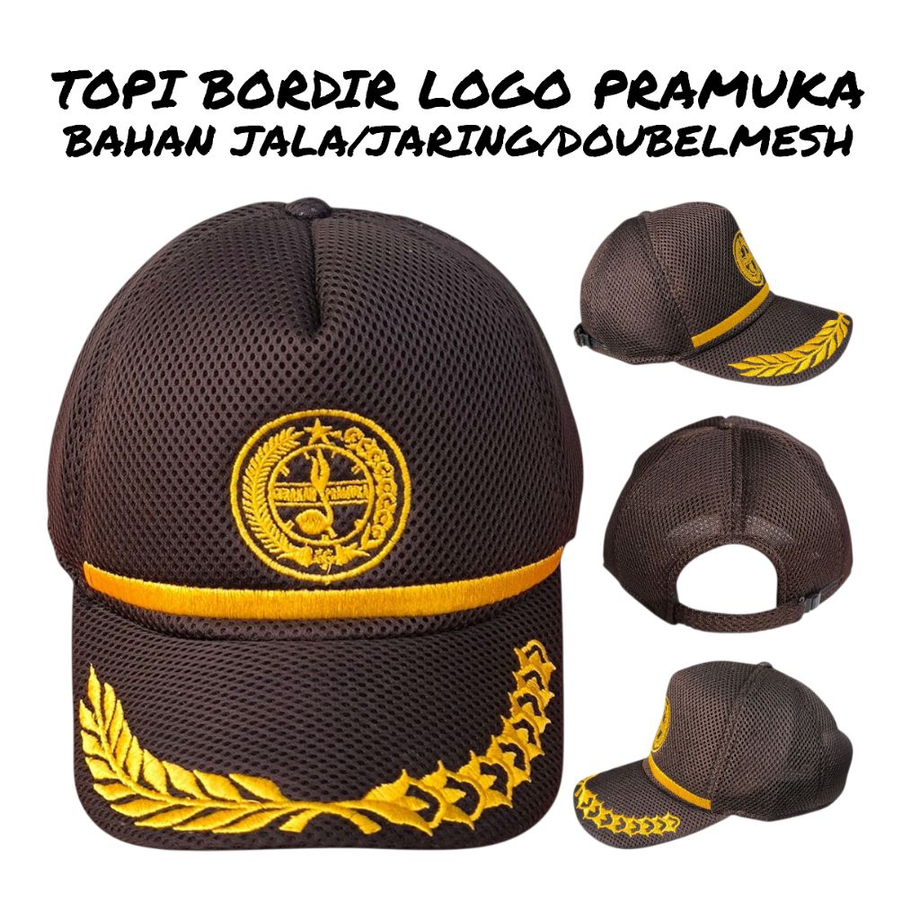 PADI PADI 棉線網/JALA/雙色網材質童軍LOGO刺繡帽子