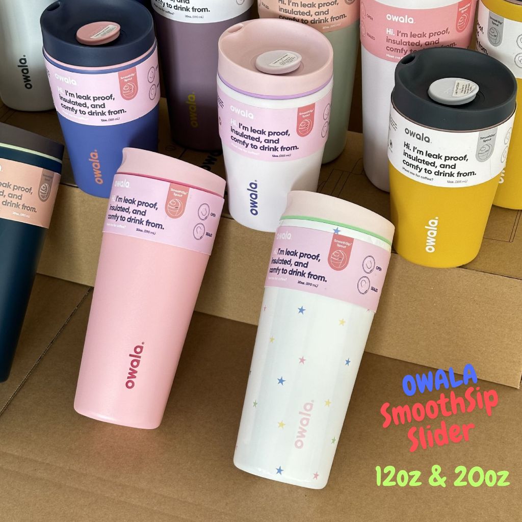 OWALA SmoothSip Slider 12oz 20oz 不銹鋼不倒翁瓶耐熱耐寒