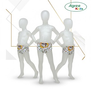 Agree Kids AK 108 男童內衣平角內褲橡膠內容 3 件 Agree Kids AK 108 男童 CD 尺
