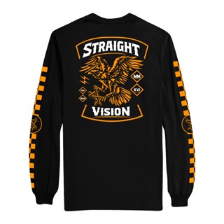 Straight Vision SV Golden Eagle 長袖 T 卹金屬樂隊 T 恤工業街頭服飾 T 恤