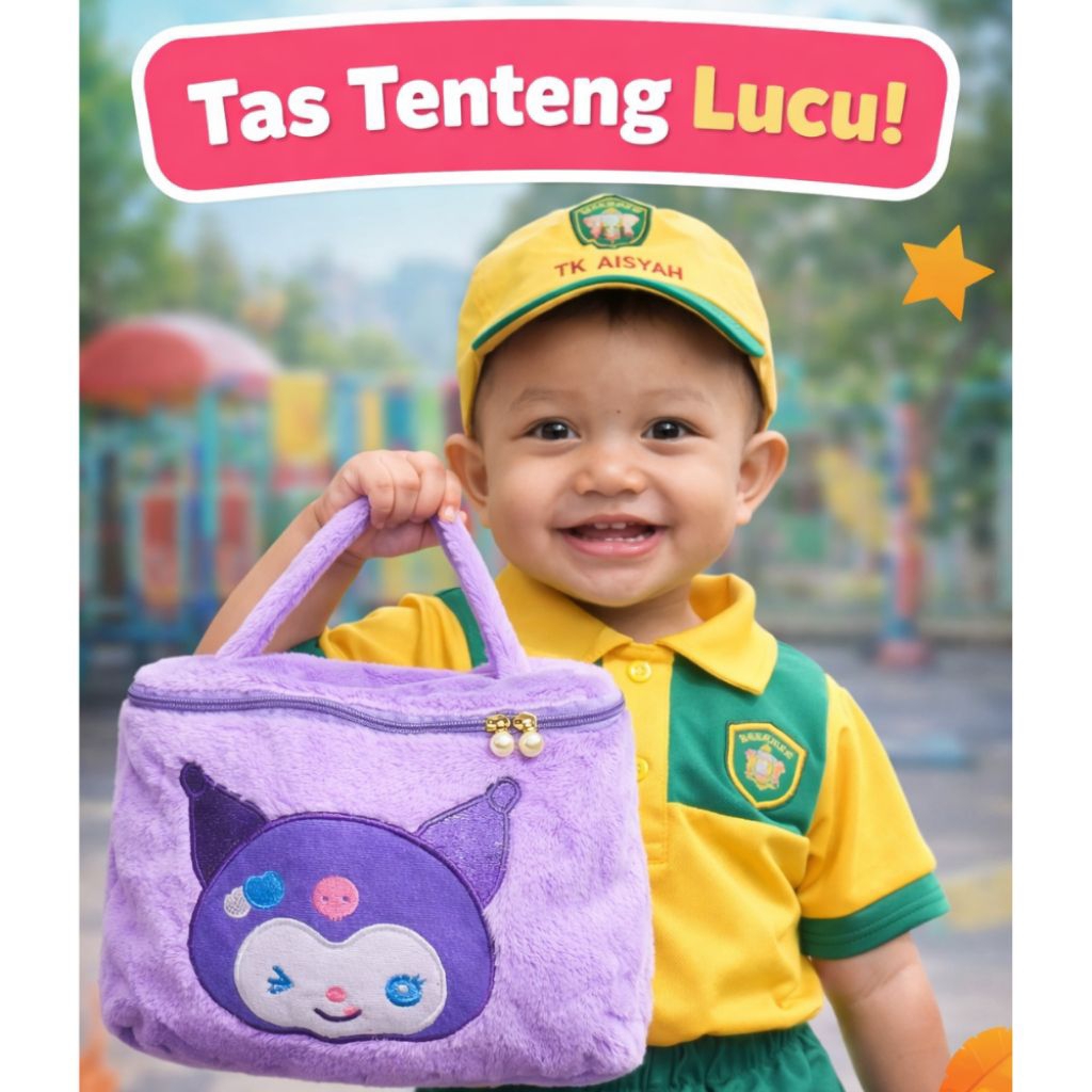 可愛的角色包化妝袋娃娃手提袋可愛的包角色袋化妝袋鉛筆盒手提袋審美手提袋可愛的手提袋三麗鷗人物手提袋小袋收納袋