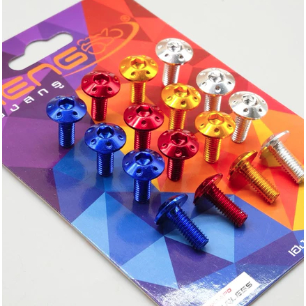 CNC 螺栓,帶 10 個螺紋點 1.5 厘米長 M6x15 單位價格,適用於車牌車身儀表板排氣罩等