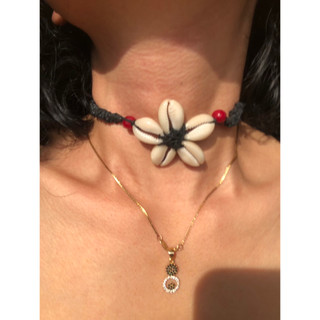 Maréa Blossom Cowrie surferrbChoker 項鍊巴釐島花貝殼項鍊