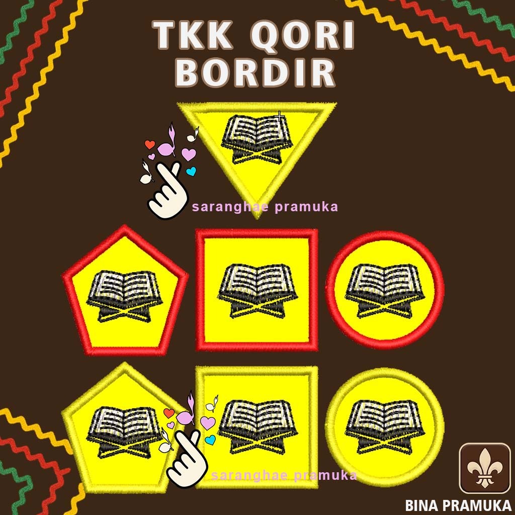 TKK Scout Qori AL 古蘭經 Siaga Penggalang Purwa 馬達亞烏塔瑪完整刺繡