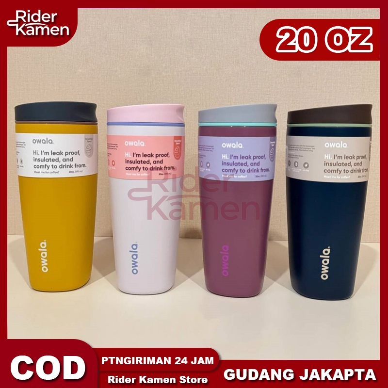 Ready Owala SmoothSip Slider 20 盎司不倒翁瓶多用途飲用水,不帶吸管