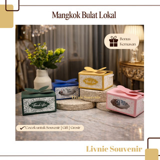 LOKAL 紀念品本地圓碗婚禮貼紙盒包裝奢華