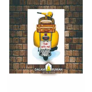 牆壁裝飾展示室牆壁裝飾傢居廣告裝飾復古復古 VESPA