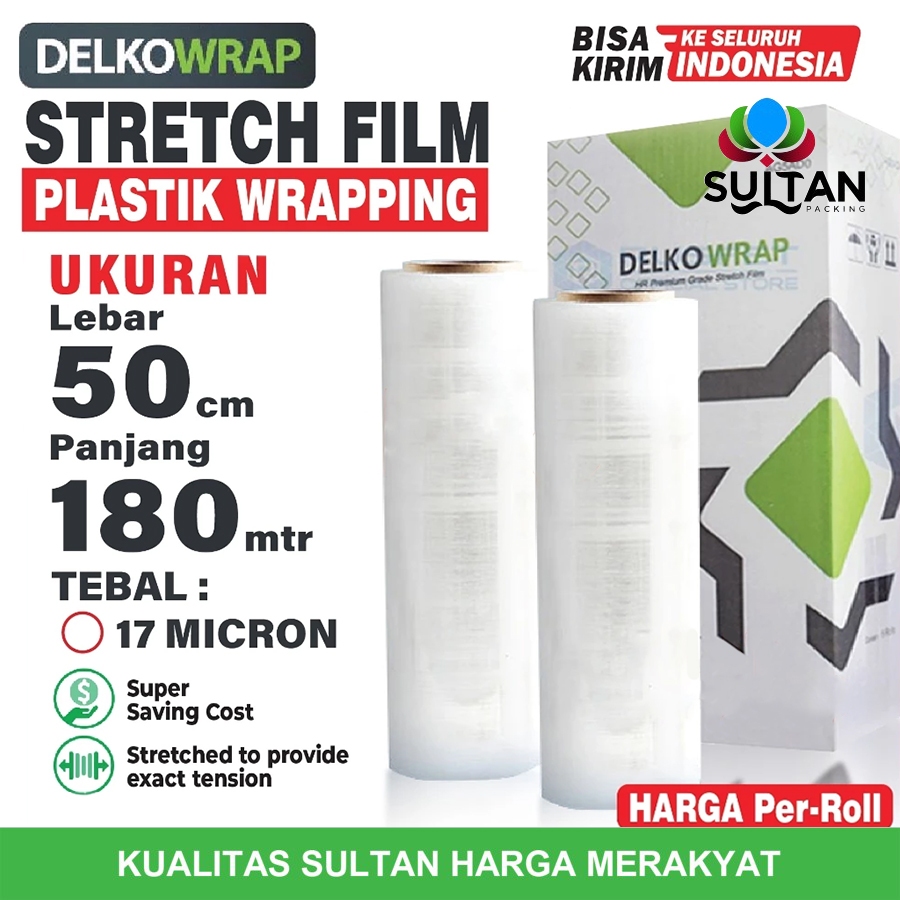 透明拉伸膜尺寸 50 厘米 x 180 米塑料包裝 DELKOWRAP 品牌商品零售單位價格