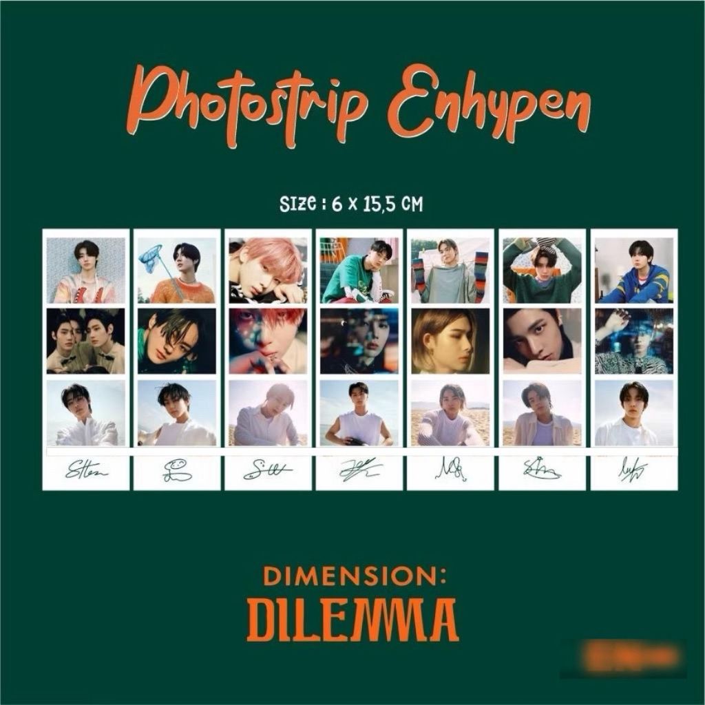 照片條 1 套 Emhypen Dilemma Kpop Sunghoon Jay Sunoo Sunghoon Hee