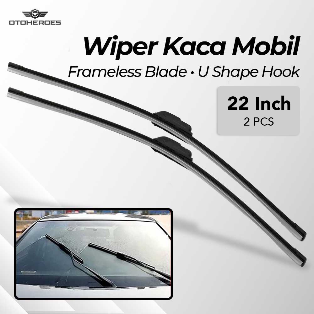 OTOHEROES無框汽車玻璃雨刮片U型掛鉤1對22寸S858