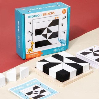 Dsm Montessori 益智玩具和創意木製隱藏積木拼圖