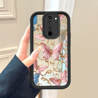 REDMI XIAOMI HP 小米紅米 Note 8 Pro 適用於惠普外殼手機殼 Cesing 軟蓋粉色蝴蝶 882