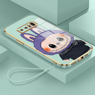 SAMSUNG HP 手機殼適用於三星 Galaxy Note 9 Note 8 手機殼軟殼藍色 Bubu 外殼拉手機帶