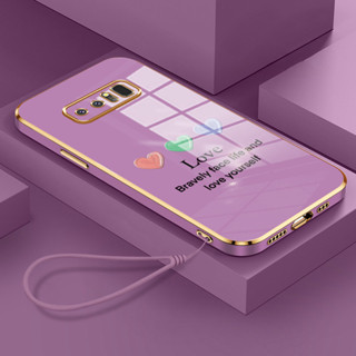 SAMSUNG HP 外殼適用於三星 Galaxy Note 9 Note 8 外殼 Cherry Love 圖案外殼