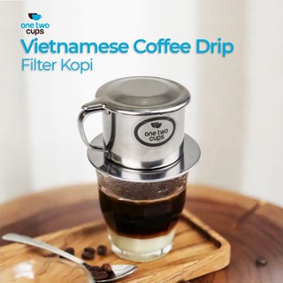 一個兩個杯子越南滴濾咖啡過濾壺咖啡過濾器 180ml 8Q LC1