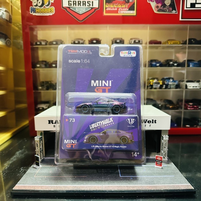 MINI GT 73 LB WORKS NISSAN GTR R35 魔法紫色 W 碳纖維引擎蓋 TOYSRUS JAP