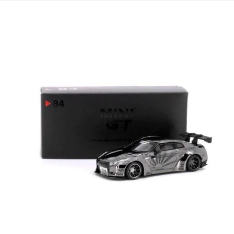 MINI GT 84 LB WORKS NISSAN GTR R35 黑色限量準備就緒