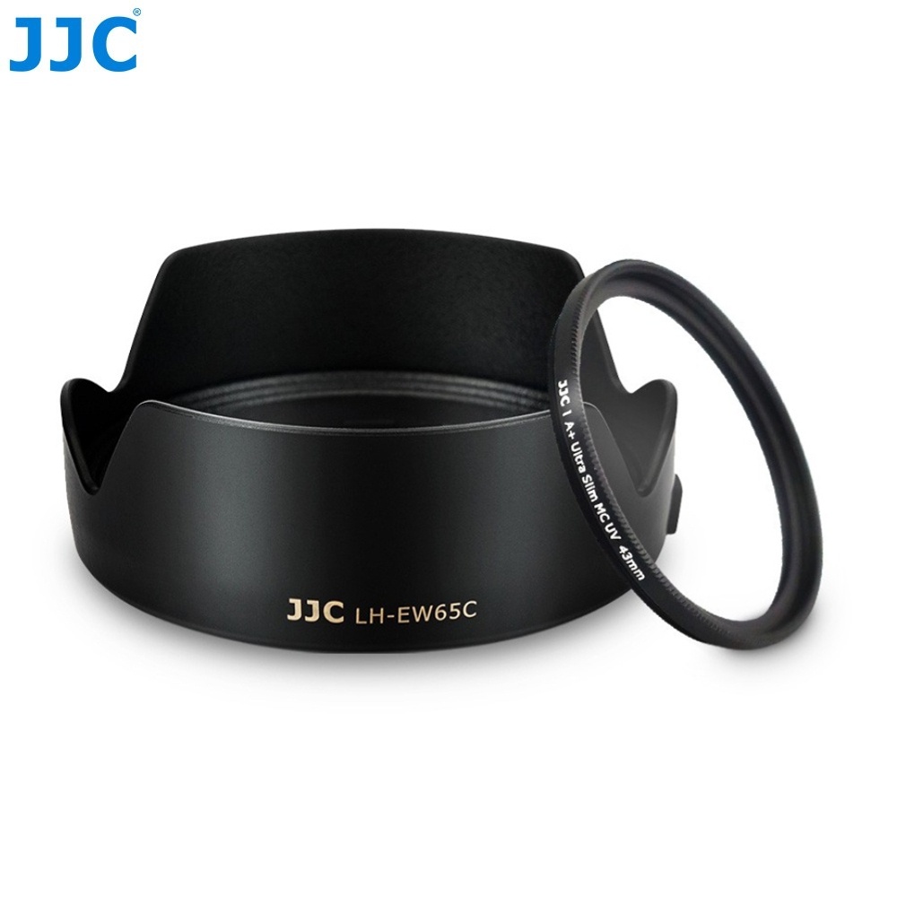 JJC EW-65C 遮光罩可反扣安裝 適用於佳能 Canon RF 16mm F2.8 STM 鏡頭