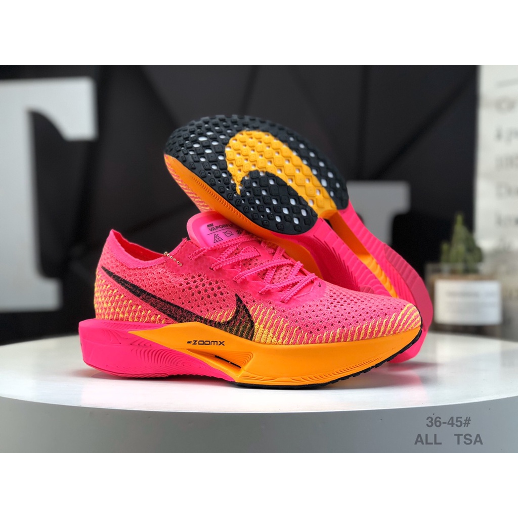 耐吉 Nike ZoomX Vaporfly NEXT%3 馬拉松泡棉超輕緩震運動慢跑鞋輕便網眼編織半鏤空輕便透氣鞋面