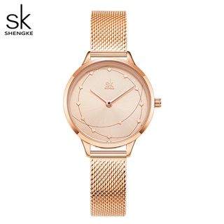SK/女士手錶 玫瑰金輕奢米蘭帶 防水 石英錶