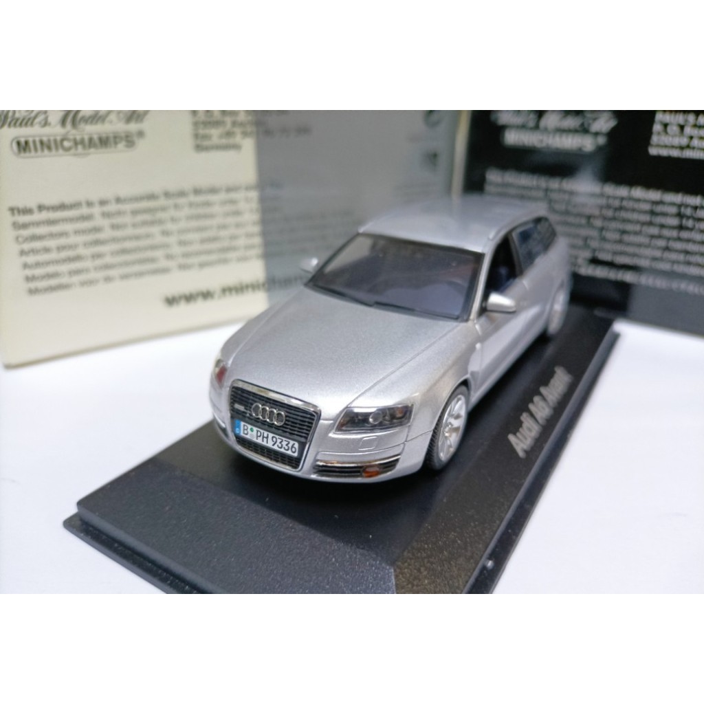 [稀有絕版現貨]Minichamps 迷你切 1 43 奧迪瓦罐旅行車模型Audi A6 C6 Avant 銀