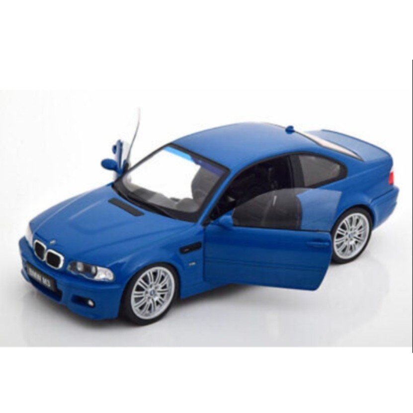 [稀有絕版現貨]Solido 索立德 1 18 寶馬3系合金跑車模型 BMW E46 M3 2000 藍色