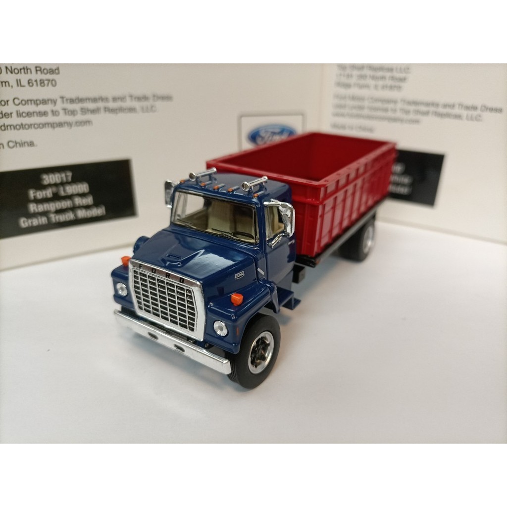 [稀有絕版現貨]Top Shelf 1 64 福特合金重型運輸貨卡車模型 Ford L9000 紅藍色
