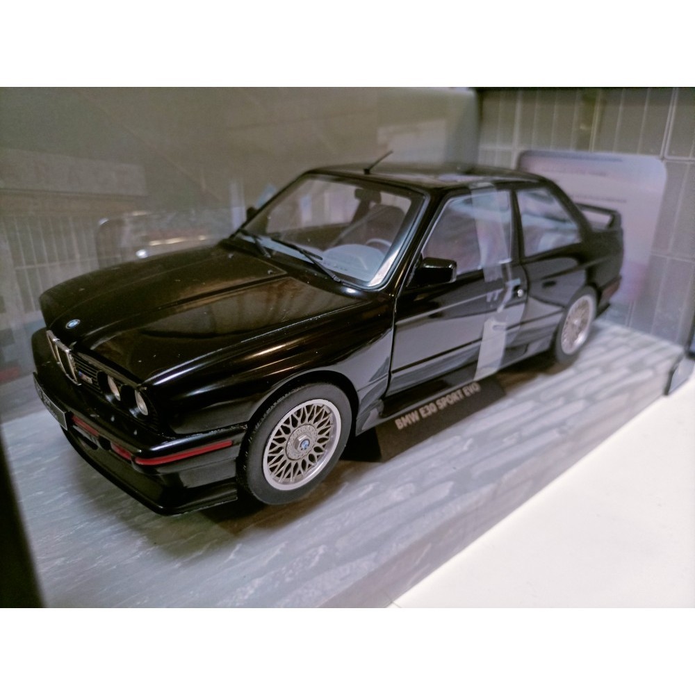 [稀有絕版現貨]索立德 Solido 1 18 寶馬3系運動版汽車模型 BMW M3 E30 Evo 黑色