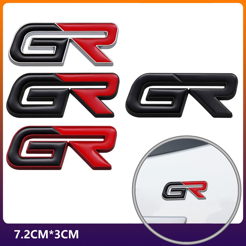 全新 GR Racing 造型車身貼花 3D 金屬貼紙格柵運動徽章適用於豐田雅力士威馳卡羅拉凱美瑞 RAV4 Levin
