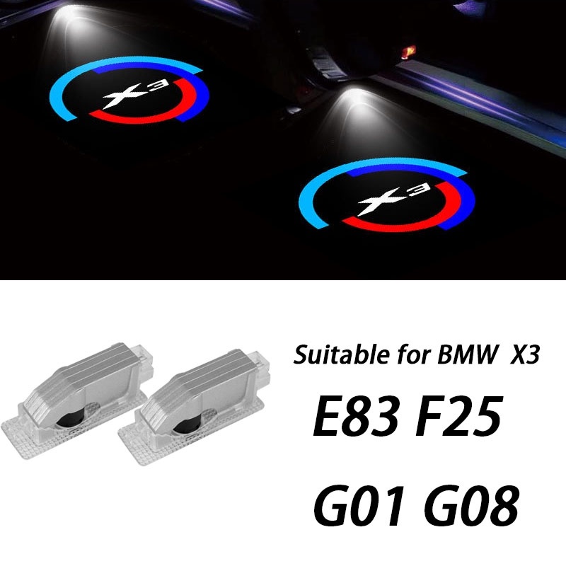 BMW 2件適用於寶馬X3 BMWX3 E83 F25 G01 G08 迎賓燈改裝投影燈軌道標誌適用於所有 X3 車型