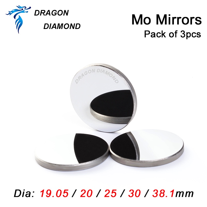 Drangon Diamond 3pcs Co2 Lens Mo 反光鏡激光雕刻機直徑 19.05mm 20mm 25m