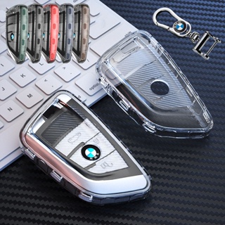BMW 適用於寶馬鑰匙包/3系/5系/7系/g20 G21 G30 G31透明車鑰匙包刀片碳纖維鑰匙包適用於所有寶馬車型