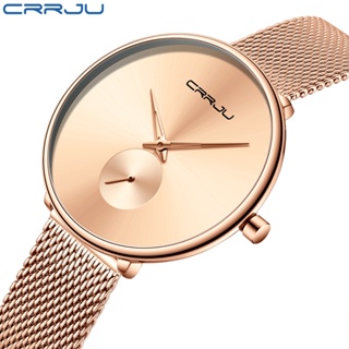 Crrju 女士手錶頂級奢侈品牌時尚商務模擬石英不銹鋼防水 2165 X