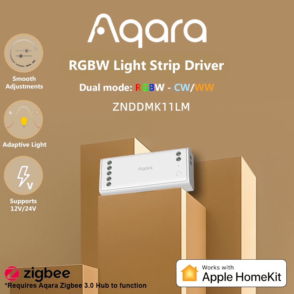 Aqara T1燈帶彩色調光模塊,支持Aqara Home,HomeKit,使用小愛語音控制,Siri