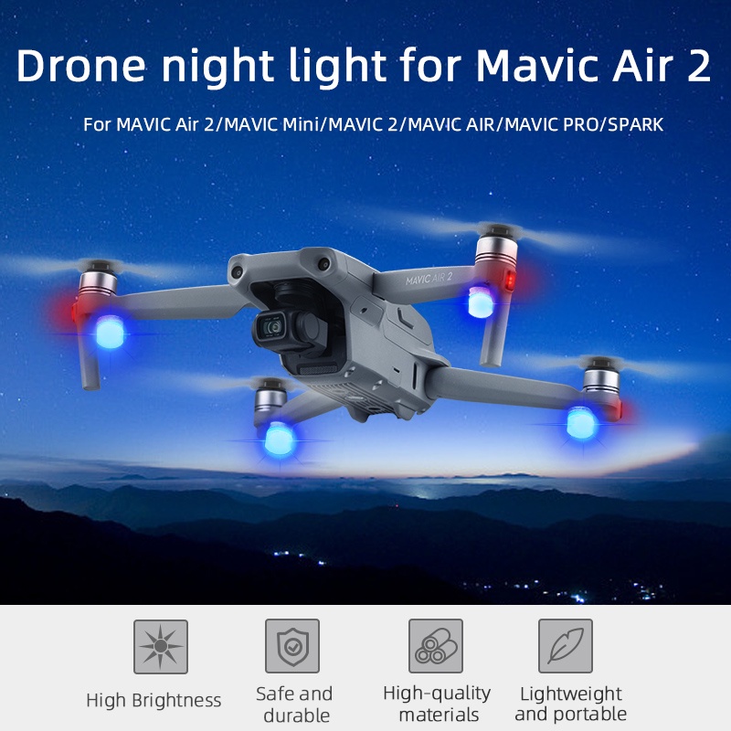 4 件裝夜間飛行信號燈導航燈 LED 手電筒適用於 DJI Mavic 3/Avata/Mini 3 Pro/Mini/