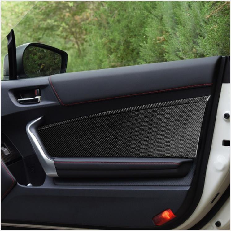 16-20年 豐田GT86 Subaru BRZ 車門大防踢面板 碳纖維 裝飾貼 Toyota86 扶手面板 內飾貼
