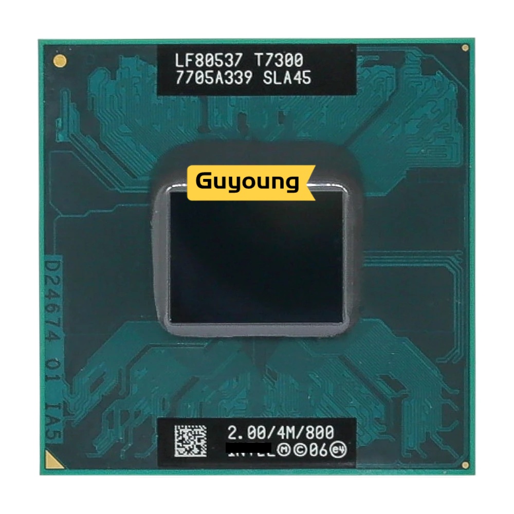 Core 2 Duo T7300 2.0GHz 4M 800 雙筆記本處理器筆記本電腦 CPU 插座 PGA 478 針