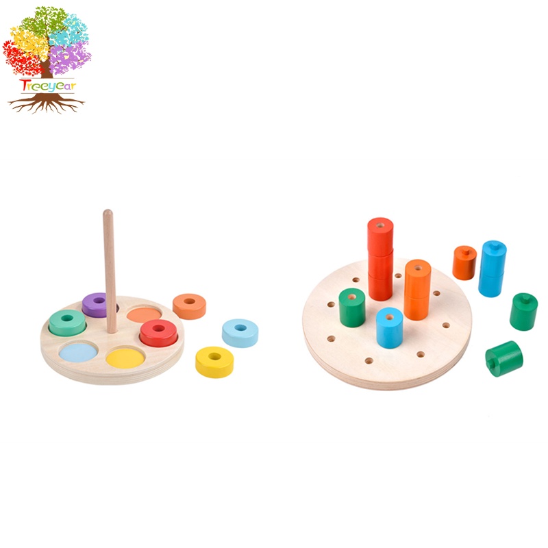 【樹年】蒙氏兒童益智早教具寶寶蘑菇釘拼插組合幼兒園智力玩具拼圖