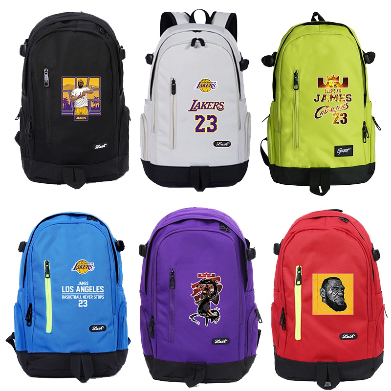 明星款NBA湖人隊詹姆斯書包青少年學生後背包籃球包運動背包夜光大容量