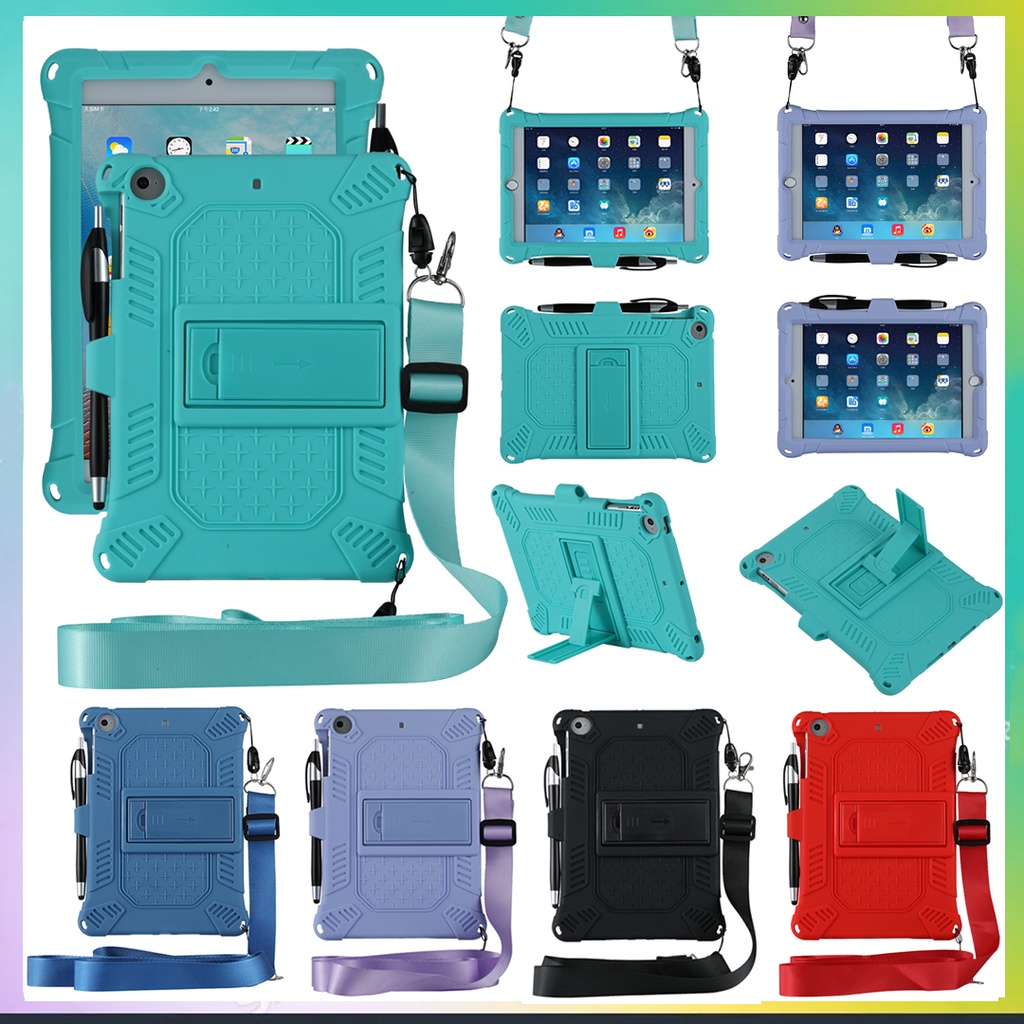 Tpu 保護套 iPad Mini 5、Mini 4、Mini 3、Mini 2、Mini 1 矽膠保護套軟平板支架全保
