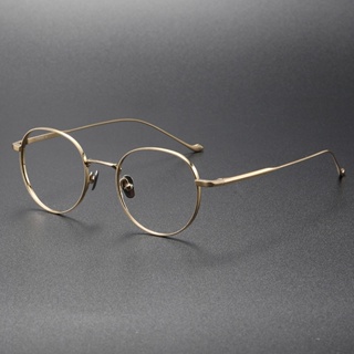 純鈦眼鏡女士圓形眼鏡框男士復古商務眼鏡透明鏡片眼鏡