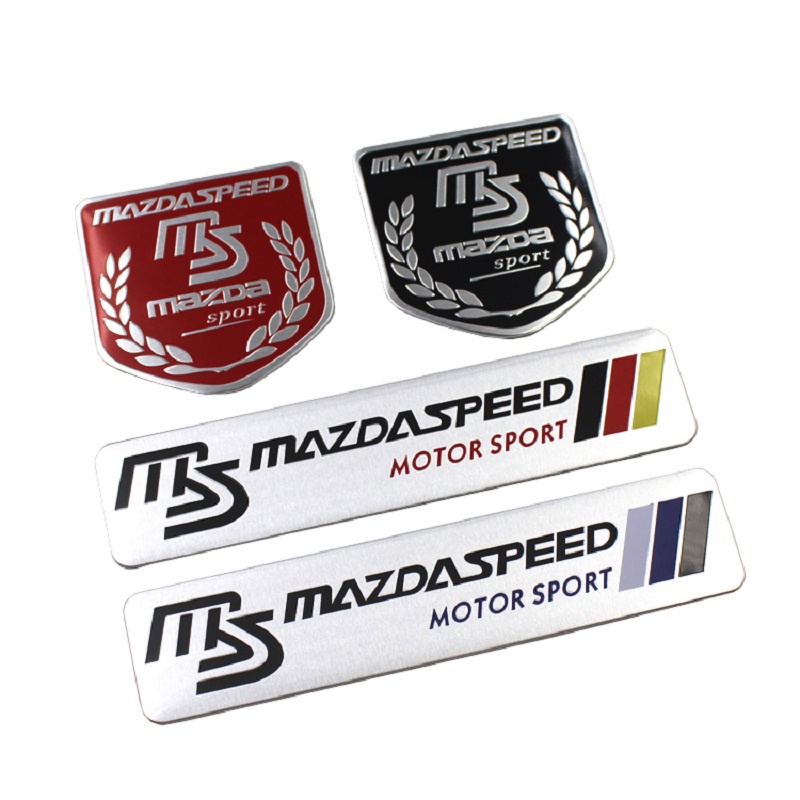 MAZDA 1 件裝汽車造型貼紙三維鋁製徽章徽章配件適用於馬自達 3 6 CX5 2 CX3 CX9 MX5 RX8 A